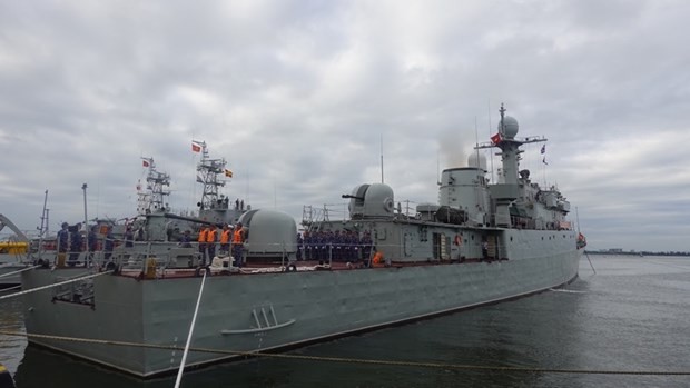 El barco de la delegación de la Armada Popular de Vietnam (Fotografía: qdnd.vn)