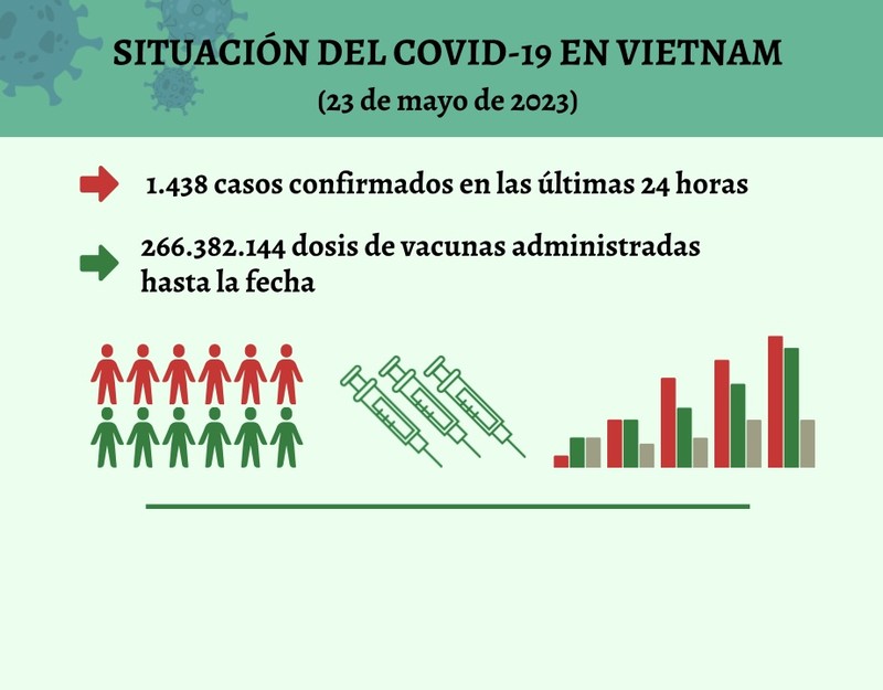 Infografía: Actualización sobre la situación del Covid-19 en Vietnam - 23 de mayo de 2023