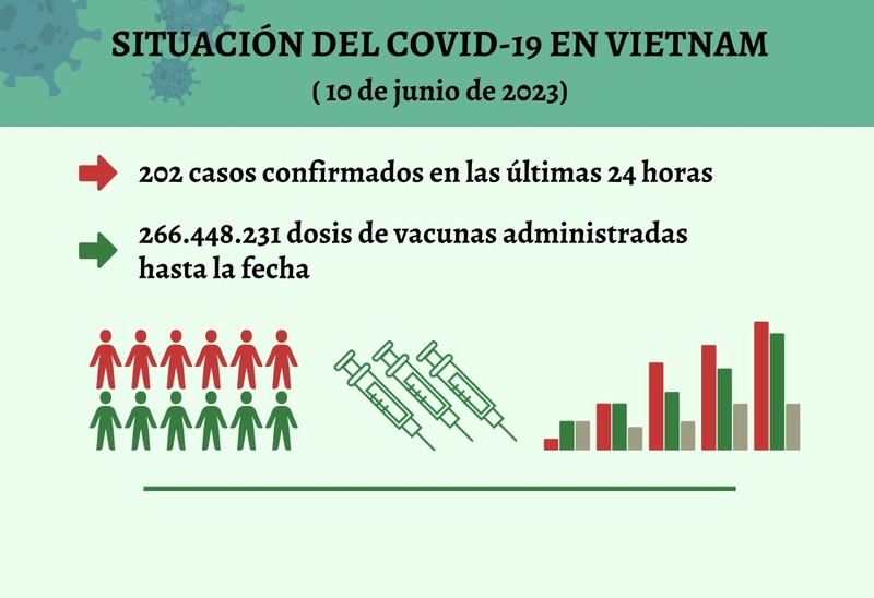 Infografía: Actualización sobre la situación del Covid-19 en Vietnam - 10 de junio de 2023