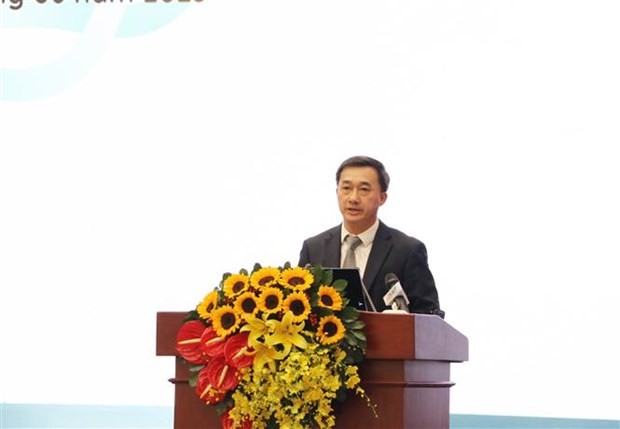 El viceministro de Salud Pública Tran Van Thuan interviene en la cita. (Fotografía: VNA)