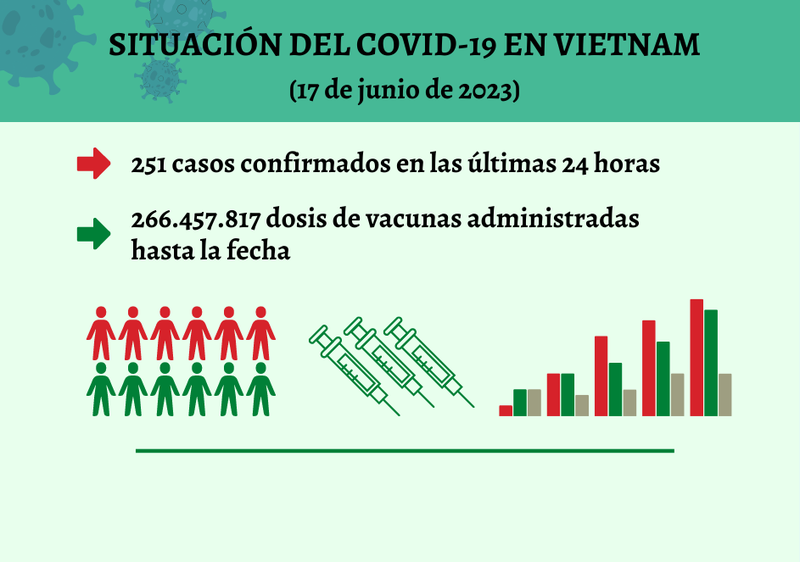 Infografía: Actualización sobre la situación del Covid-19 en Vietnam - 17 de junio de 2023