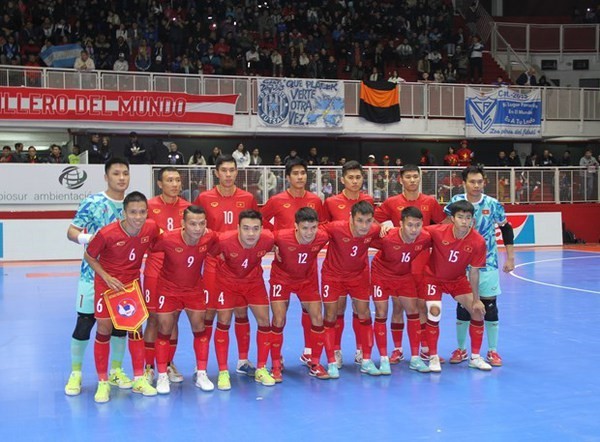 El equipo de Futsal de Vietnam. (Fotografía: VNA)