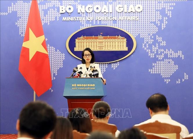 La portavoz del Ministerio de Relaciones Exteriores de Vietnam, Pham Thu Hang.(Fotografía: VNA)