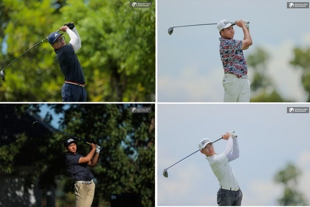 Los cuatro golfistas masculinos (Fotografía: Asociación de Golf de Vietnam)