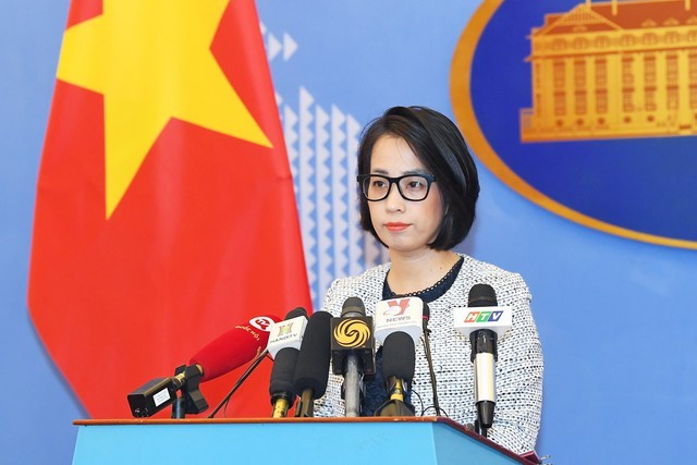 La portavoz del Ministerio de Relaciones Exteriores, Pham Thu Hang (Fotografía: thanhnien.vn)