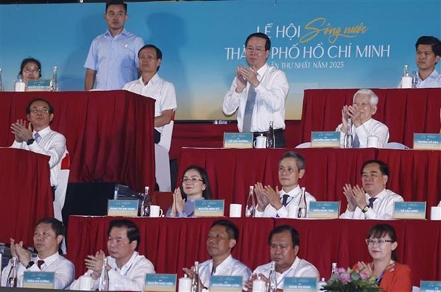 El presidente de Vietnam, Vo Van Thuong, asiste al evento (Fotografía: VNA)