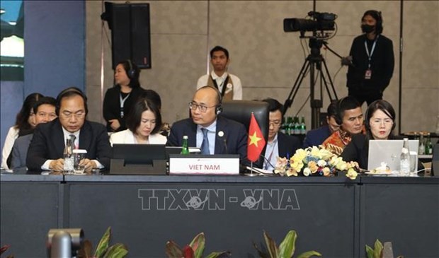 Representantes de la delegación vietnamita (Fotografía: VNA)