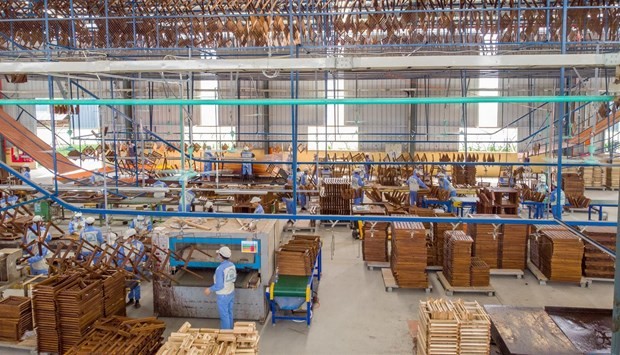 Panorama de la zona de producción de la fábrica de Woodsland. (Fotografía: VNA)