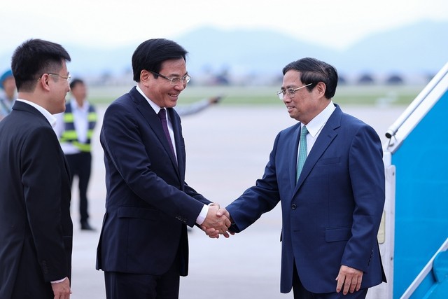 El primer ministro de Vietnam, Pham Minh Chinh, llega a Hanói. (Fotografía: baochinhphu.vn)
