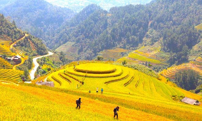 Las terrazas de arroz en Mu Cang Chai, provincia de Yen Bai (Fotografía: baoyenbai.com.vn)