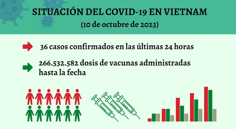 Infografía: Actualización sobre la situación del Covid-19 en Vietnam - 10 de octubre de 2023