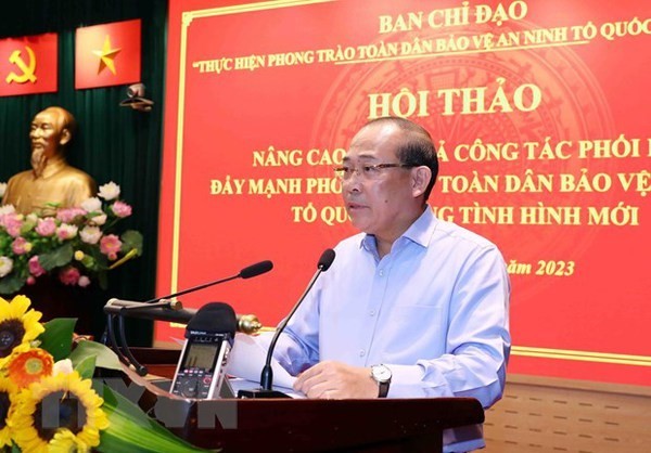 El vicepresidente del Comité Central del Frente Patria de Vietnam Hoang Cong Thuy (Fotografía: VNA)