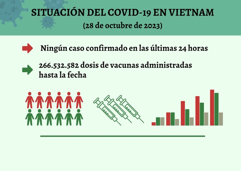 Infografía: Actualización sobre la situación del Covid-19 en Vietnam - 28 de octubre de 2023