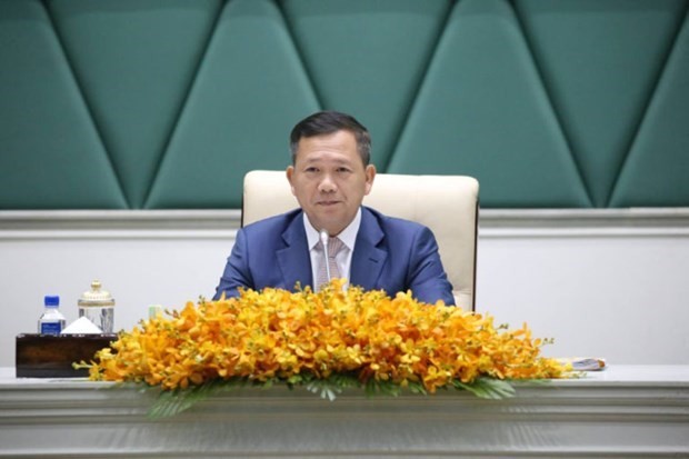 El primer ministro de Camboya, Samdech Thipadei Hun Manet, preside el XIX Foro entre Gobierno y sector privado. (Fotografía: cpp.org.kh)