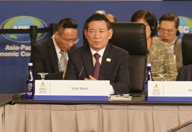 El ministro de Finanzas vietnamita, Ho Duc Phoc, en la Reunión de Ministros de Finanzas del Foro de Cooperación Económica Asia-Pacífico (Fotografía: VNA)