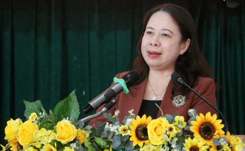 La vicepresidenta de Vietnam Vo Thi Anh Xuan (Fotografía: VNA)