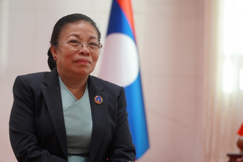 Sounthone Xayachak, vicepresidenta de la Asamblea Nacional de Laos (Foto: VOV)