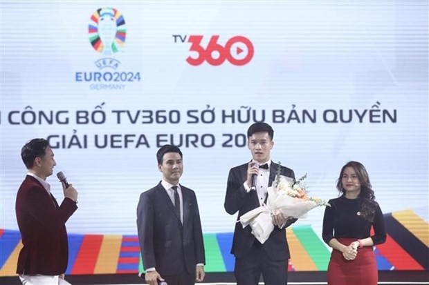 El futbolista Nguyen Hoang Duc en el acto de anuncio (Foto: VNA)