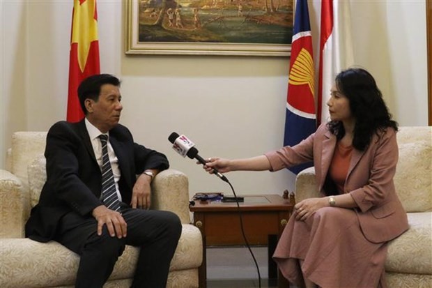 El embajador de Vietnam en Indonesia, Ta Van Thong, en la entrevista concedida a la Agencia Vietnamita de Noticias (Foto: VNA)