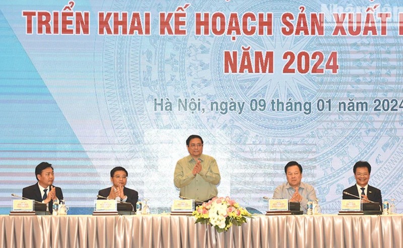 El primer ministro de Vietnam, Pham Minh Chinh, en la conferencia (Foto: VNA)