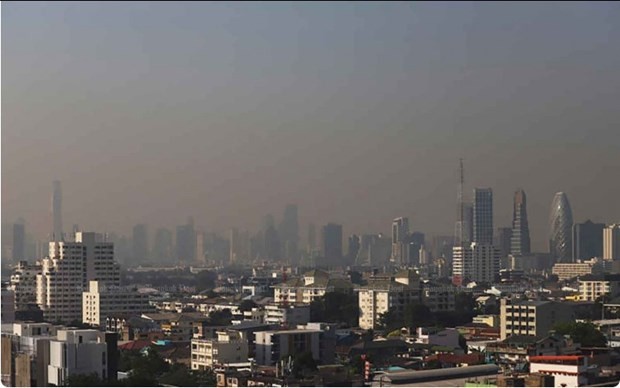 Contaminación del aire en la capital de Bangkok (Foto: VNA)