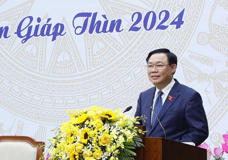 El presidente de la Asamblea Nacional de Vietnam, Vuong Dinh Hue, en el evento (Foto: VNA)