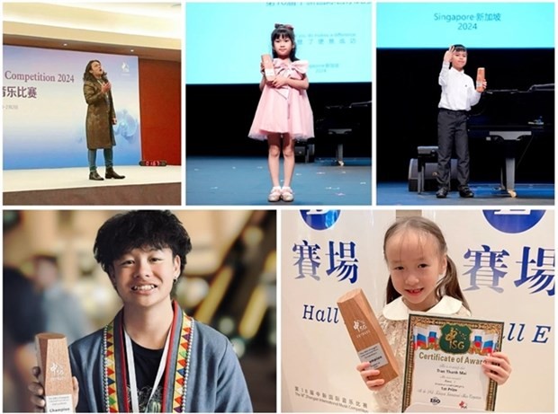 Concursantes vietnamitas ganan cinco premios principales del XVIII Concurso Internacional de Música ZhongSin 2024 (Foto: Concurso Internacional de Música ZhongSin)