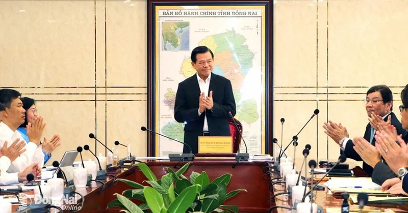 El secretario del Comité del Partido de Dong Nai,Nguyen Hong Linh, en el evento (Foto: baodongnai.com.vn)
