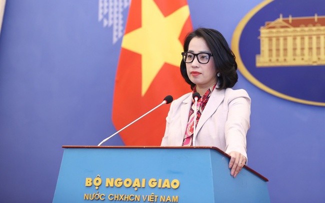 La portavoz del Ministerio de Relaciones Exteriores de Vietnam, Pham Thu Hang. (Foto: VTV)