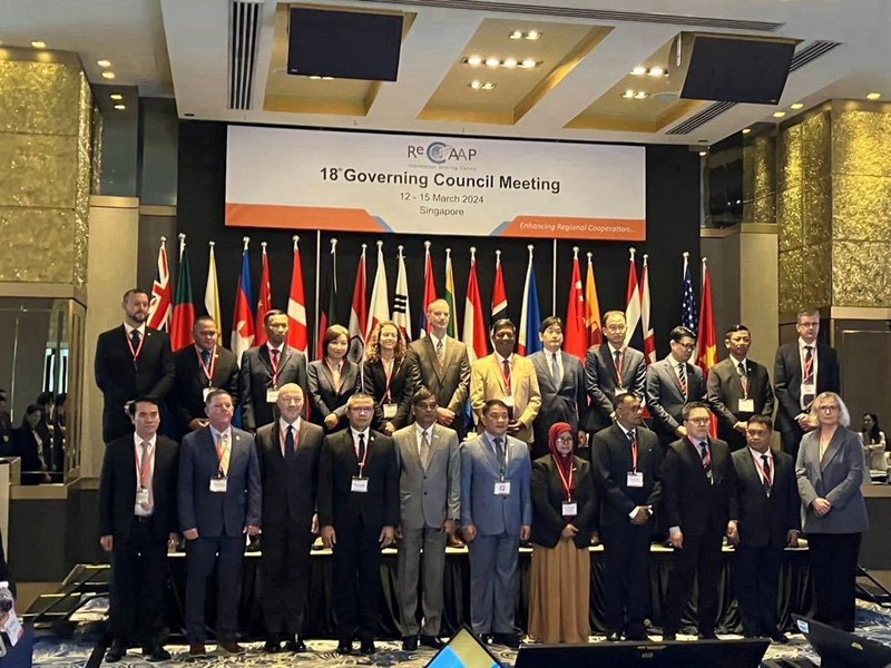Los miembross del Consejo Ejecutivo de ReCAAP ISC (Foto: VNA)