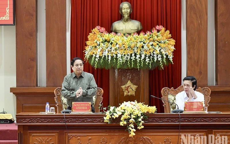 El primer ministro Pham Minh Chinh en el evento.