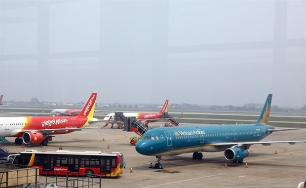 En el aeropuerto de Noi Bai (Foto: VNA)