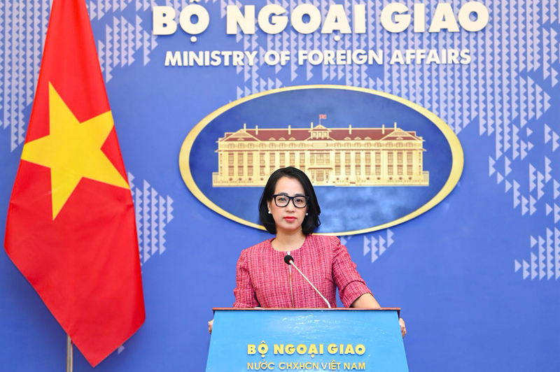 La portavoz del Ministerio de Relaciones Exteriores de Vietnam, Pham Thu Hang (Foto: Cancillería de Vietnam)