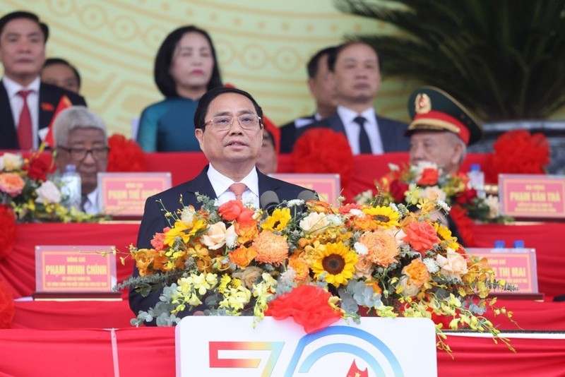 El primer ministro de Vietnam, Pham Minh Chinh, en el evento (Foto: VNA)