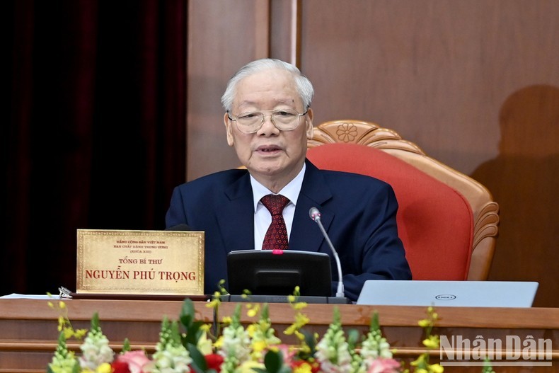 El secretario general del Partido Comunista de Vietnam, Nguyen Phu Trong, en el evento.