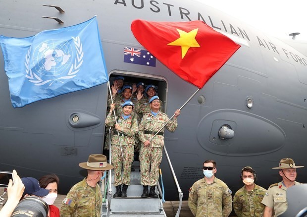 Más de 800 oficiales vietnamitas participan en operaciones de paz de ONU. (Foto: VNA)