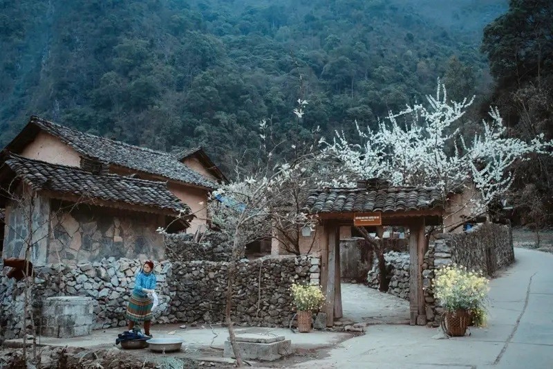 La casa ambientada en la película "La historia de Pao" atrae a muchos turistas. (Foto: VNA)