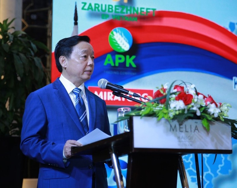 El viceprimer ministro vietnamita Tran Hong Ha interviene en el acto. (Foto: VGP)