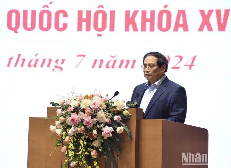 El primer ministro de Vietnam, Pham Minh Chinh, en el evento.