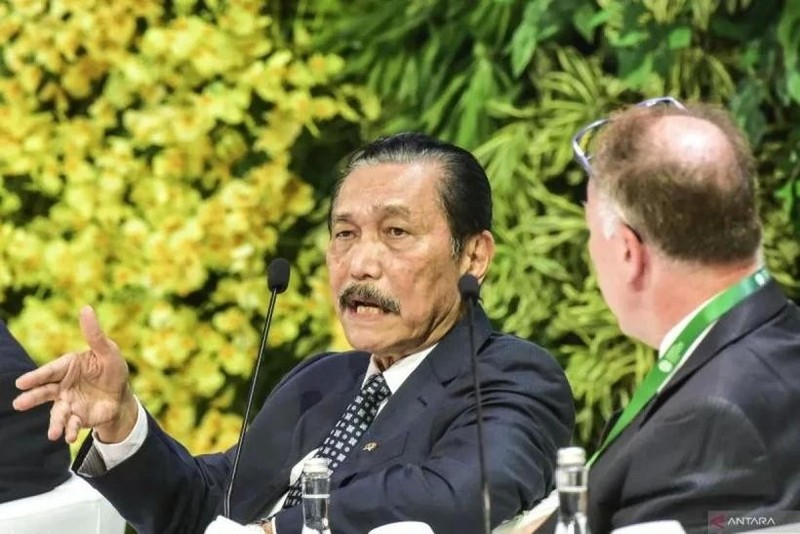 El ministro coordinador de Inversiones de Indonesia, Luhut Binsar Pandjaitan, en el evento. (Foto: en.antaranews.com)