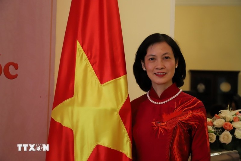 Le Kim Quy, embajadora de Vietnam en Marruecos, concurrente en Guinea-Bisáu. (Foto: VNA)