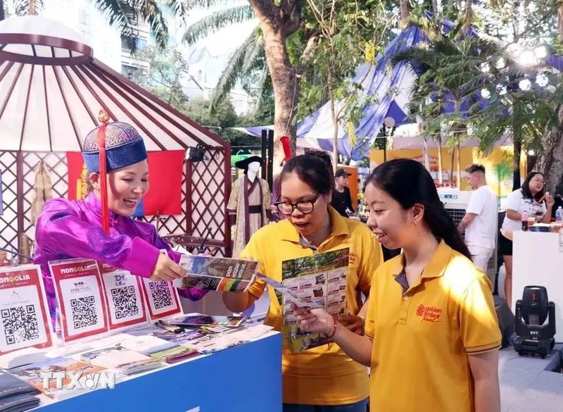 El pabellón de Mongolia en un evento en Ciudad Ho Chi Minh. (Foto: VNA)