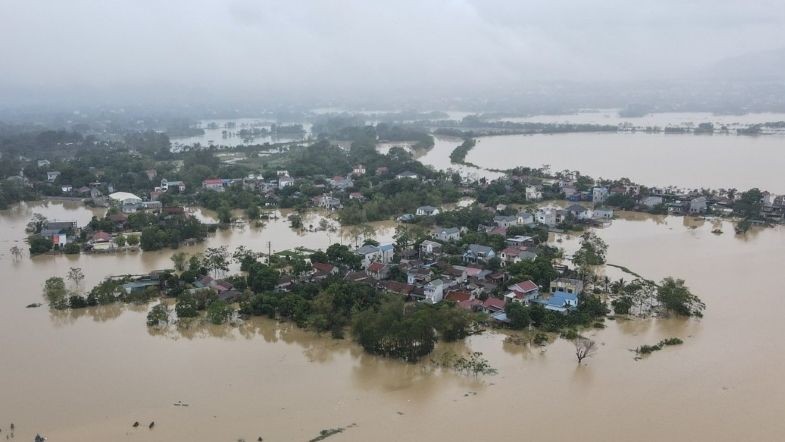 Inundaciones posteriores del tifón Yagi en Vietnam.