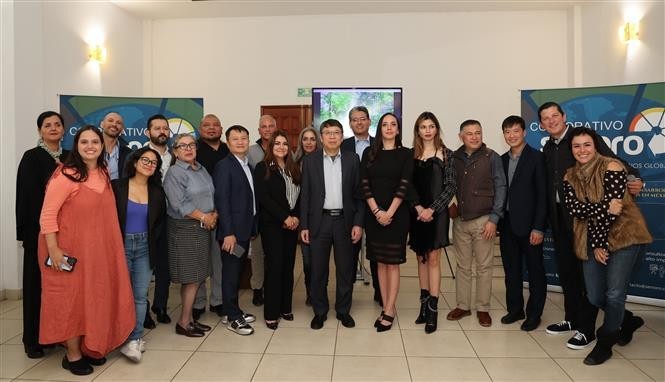 La delegación de la Embajada vietnamita y las empresas del estado central de Guanajuato (Foto: VNA)