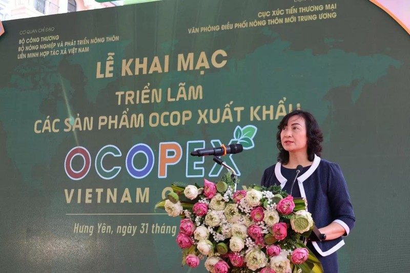 Phan Thi Thang, viceministra de Industria y Comercio de Vietnam, habla en el evento. (Foto: congthuong.vn)