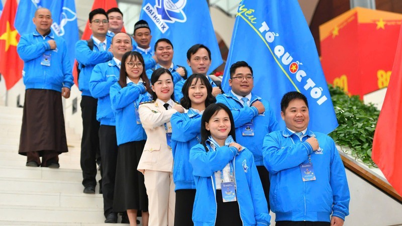 Ambiente emocionante en el IX Congreso Nacional de la Federación de Jóvenes de Vietnam.