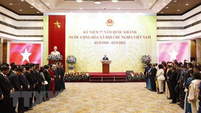 El presidente de Vietnam, Nguyen Xuan Phuc, interviene en la cita (Foto: VNA)