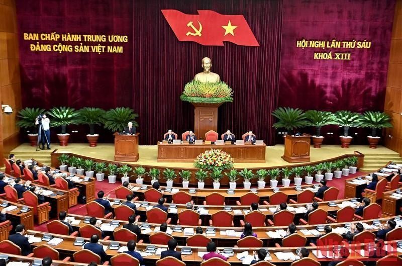 El VI pleno del Comité Central del Partido Comunista de Vietnam. (Fotografía: Nhan Dan)