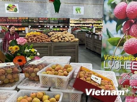 Lichi vietnamita vendido en un supermercado en la ciudad de Perth, Australia. (Fotografía: VNA)