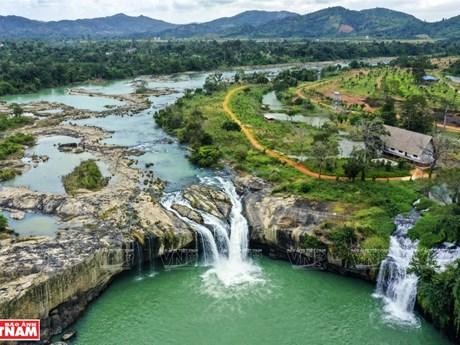 La cascada Dray Sap en encuentran entre las provincias de Dak Nong y Dak Lak. (Fotografía: VNA) 